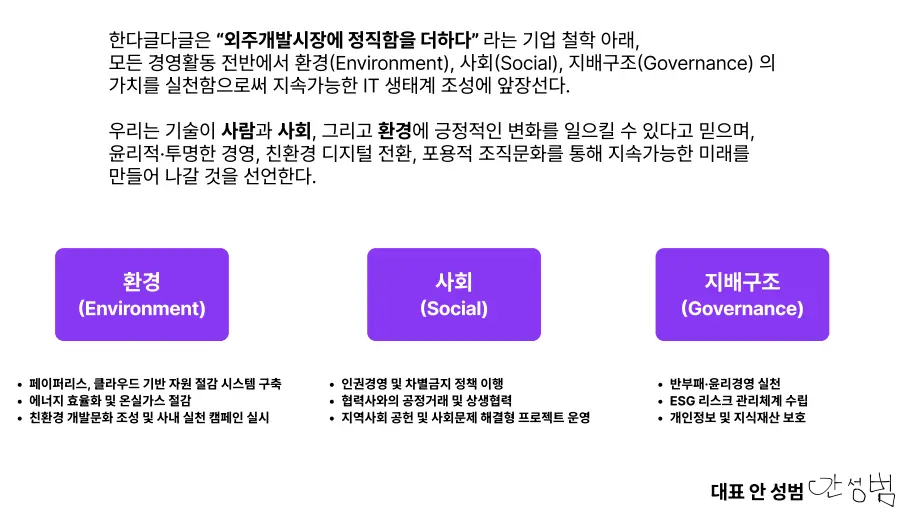 ESG 성명서